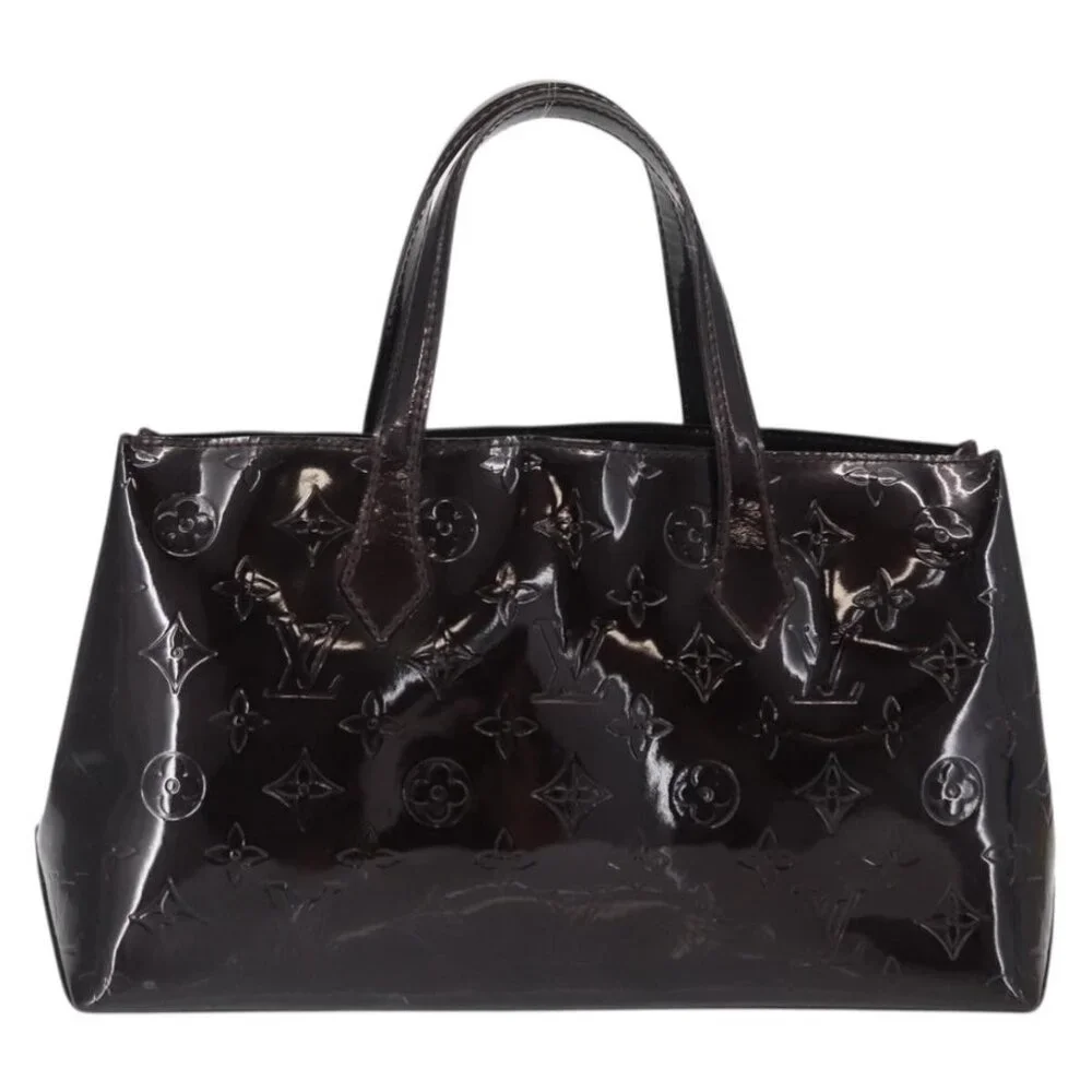 LOUIS VUITTON Monogram Vernis Wilshire PM Bag Amarante M93641 LV Auth BA8609